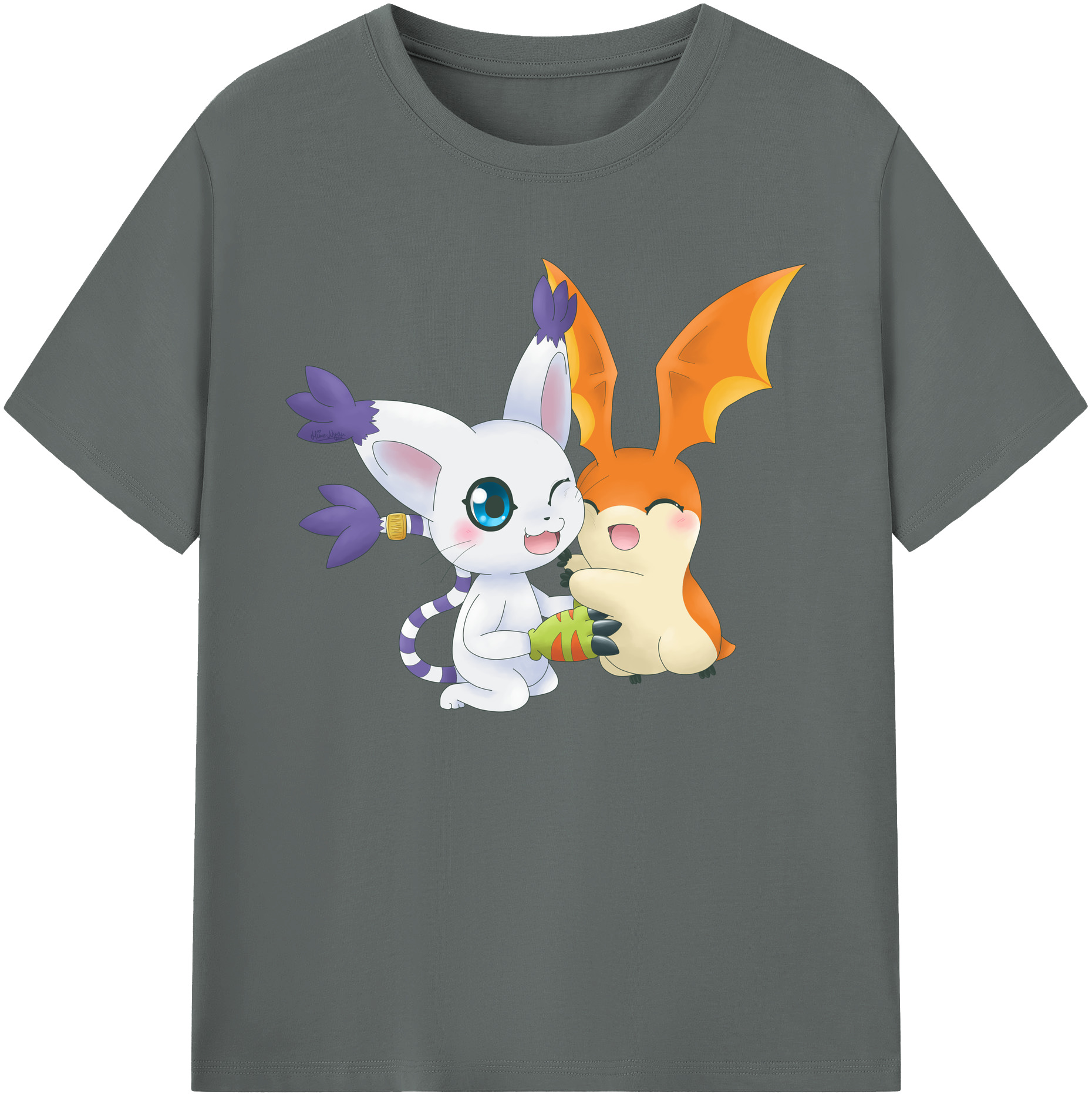（画像用） Digimon デジタルモンスター/デジモン 綿100％ メンズ半袖Tシャツ｜肌触りやわらか＆通気性